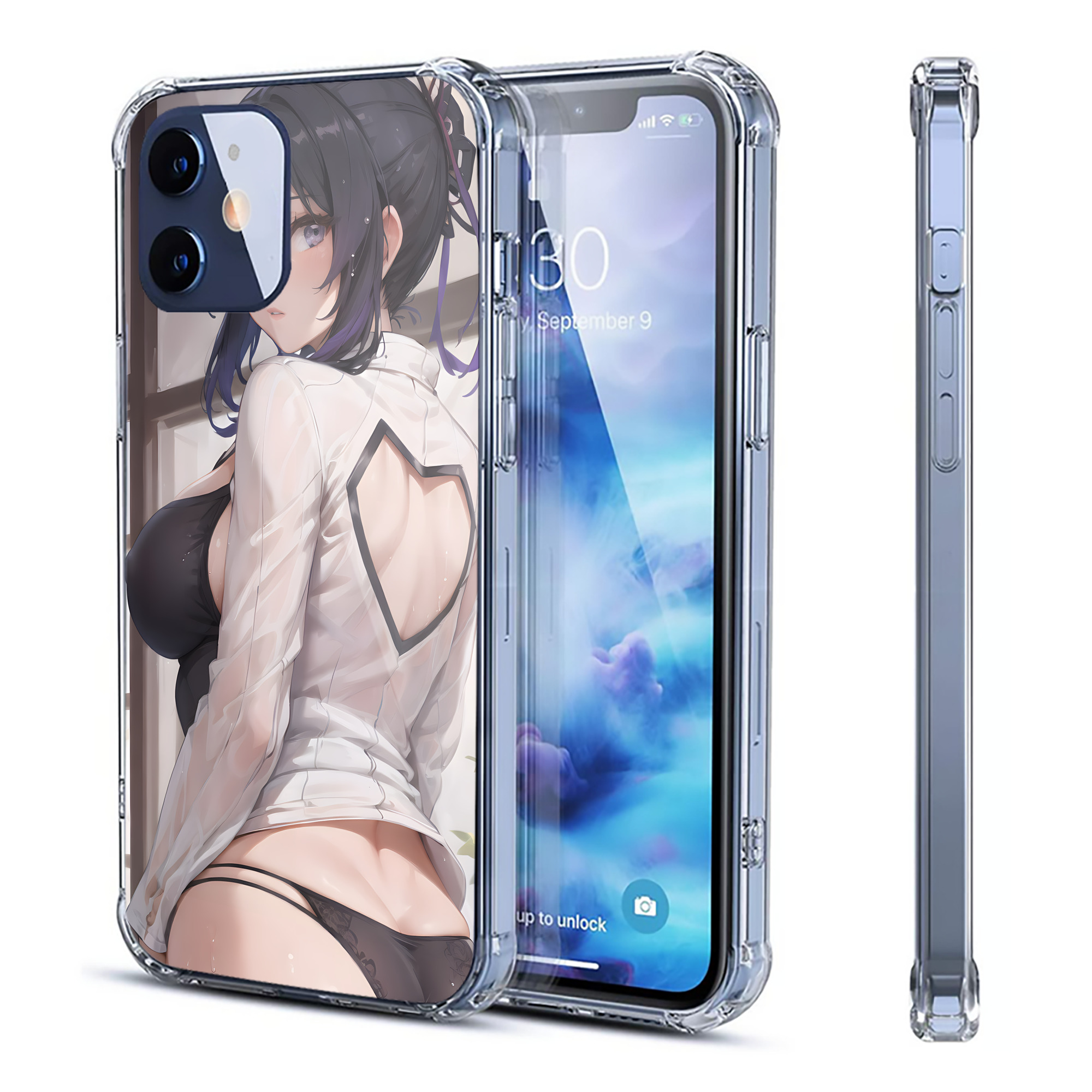 （画像用） 鬼滅の刃（きめつのやいば）蟲柱-胡蝶 しのぶ／こちょう しのぶ Kochou Shinobu 【iPhone 12シリーズ対応】透明スマホケース（クリアソフトケース）